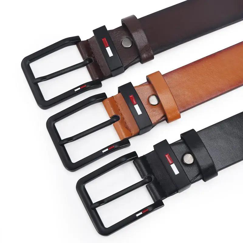 Ceinture en cuir PU pour homme 120CM X 3.8CM avec boucle carrée en alliage, style décontracté et pro