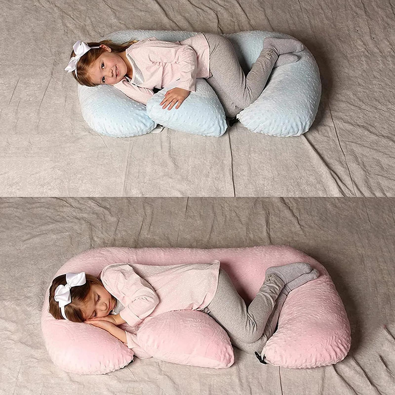 Coussin d'allaitement multifonctionnel double, coussin de soutien pour l'allaitement des nouveau-nés