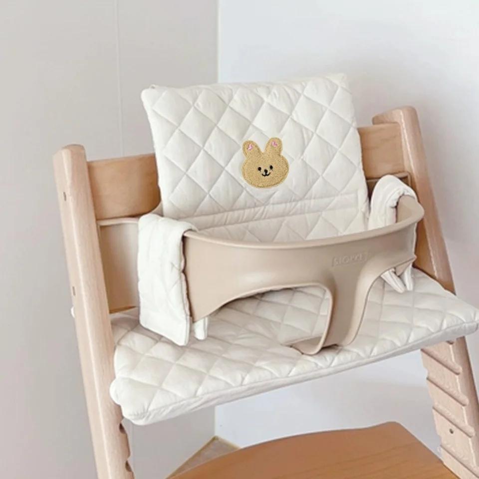 Coussin chaise haute ours lapin pour bébé - Accessoire confortable pour siège de salle à manger ergonomique