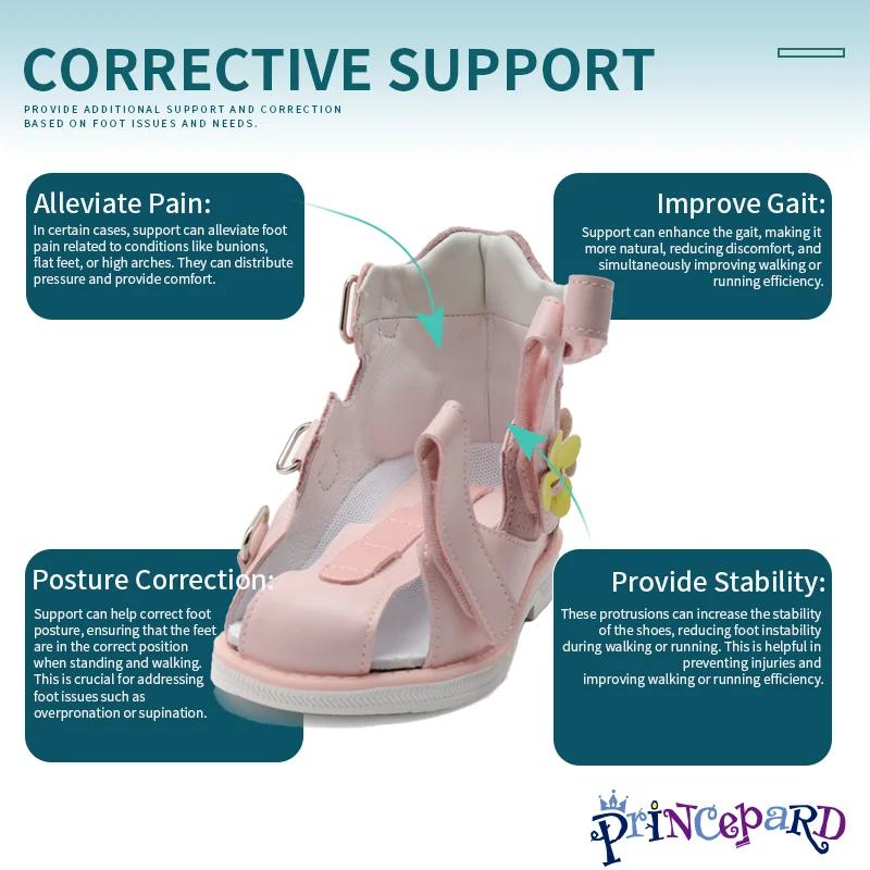 Sandales correctrices orthopédiques pour enfants, chaussures orthopédiques à fleurs pour filles, cha