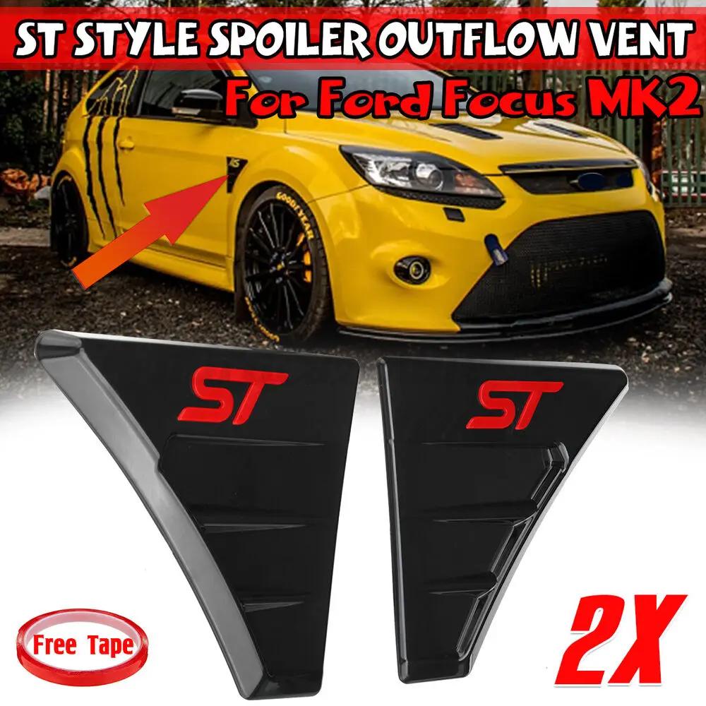 Paire de becquet de garde-boue latéral de voiture, évent de sortie pour Ford Focus MK2 MK3 RS, capot