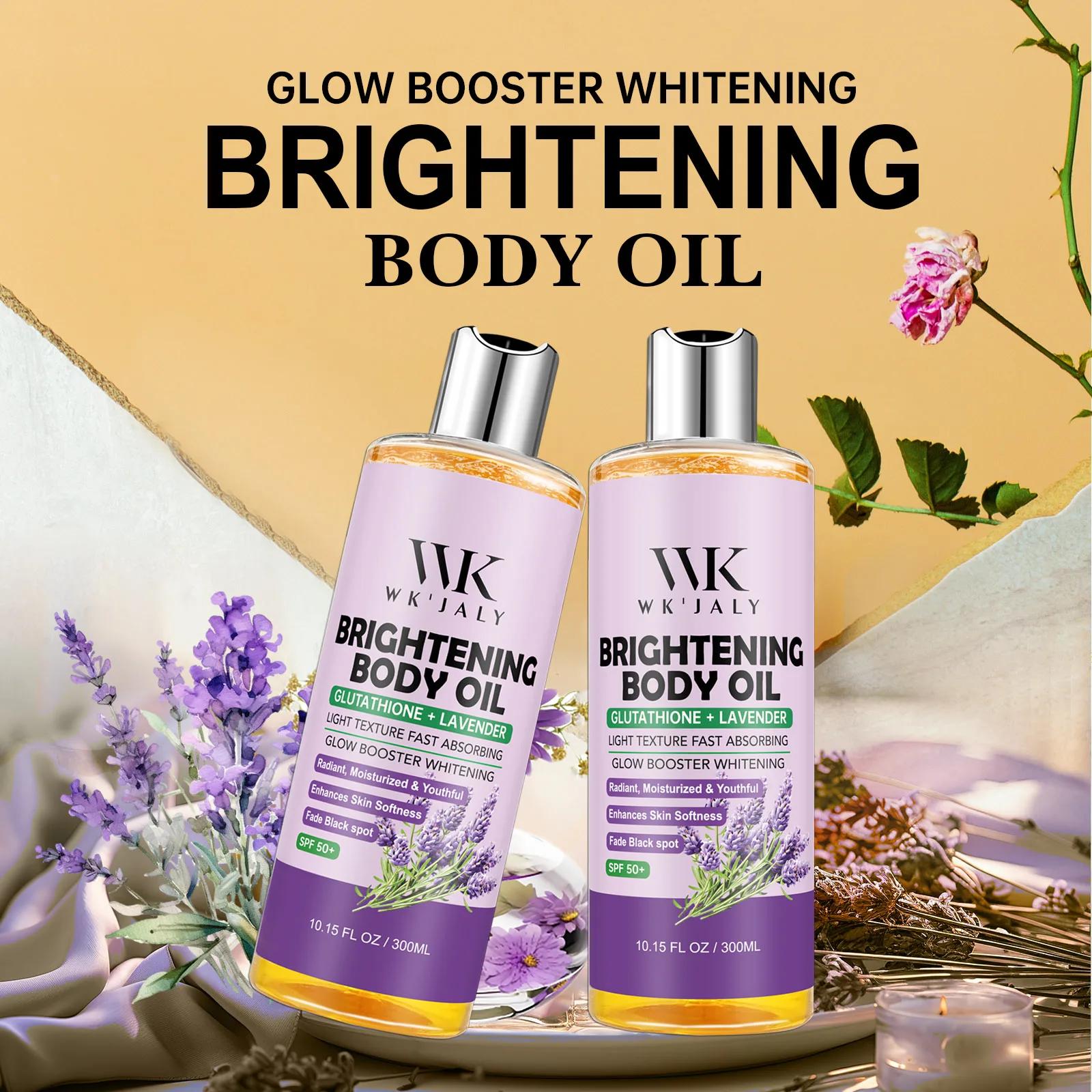 WK JALY Glow Boosting Huile corporelle blanchissante au glutathion et à la lavande, hydratante, pour