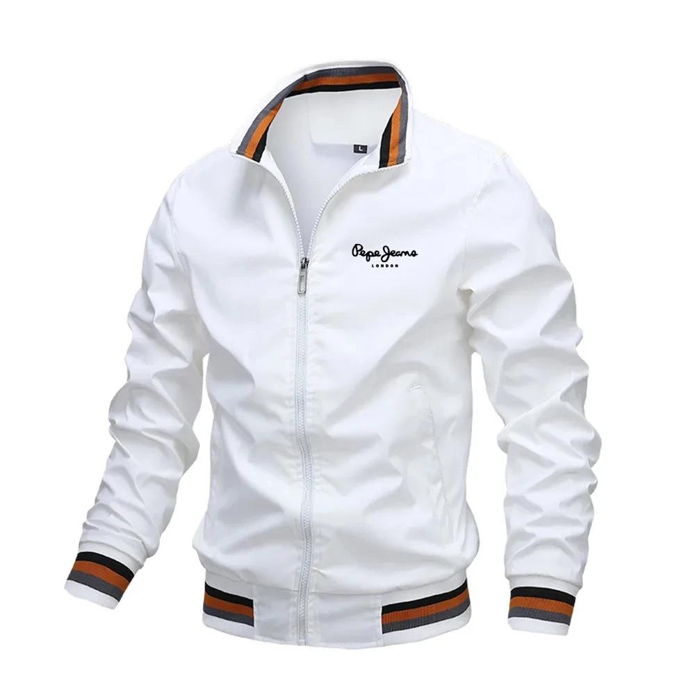Nouvelle veste décontractée à col montant pour homme, printemps et automne, fermeture éclair, veste