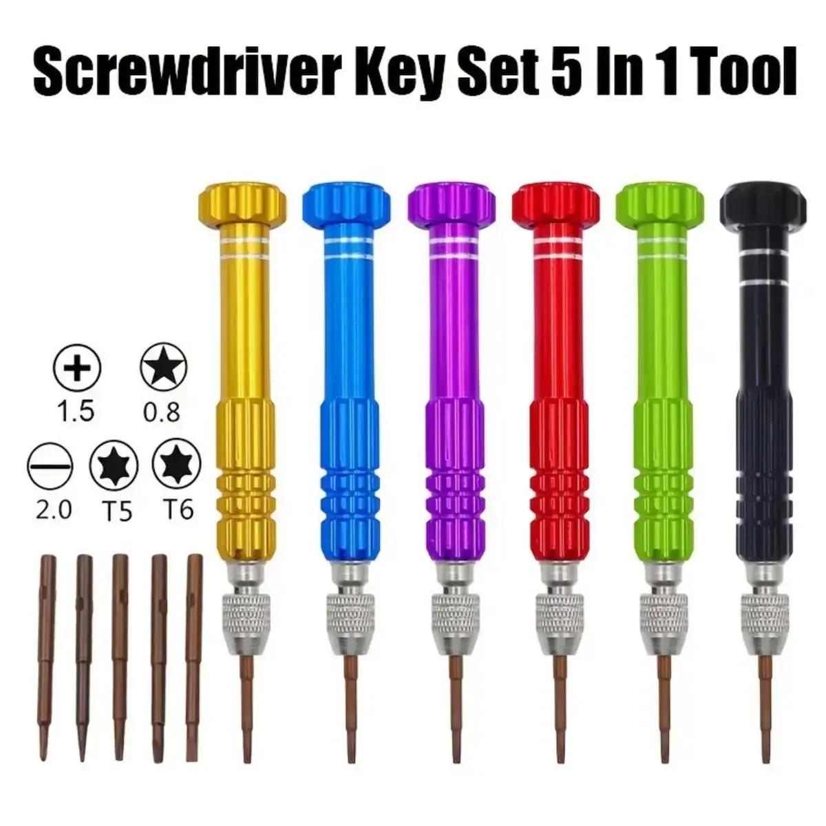 Kit de petit tournevis multifonctionnel 5 en 1, outil de réparation pour lunettes, lunettes de solei
