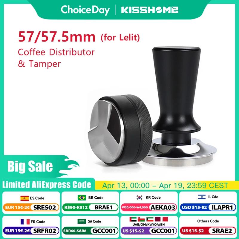 Doseur de café 57mm 57.5mm, outils de distributeur d'élasticité à pression constante pour accessoire