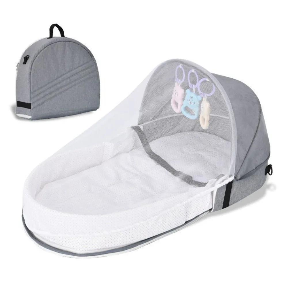 Lit de bébé pliable portable, lit d'appoint pour nouveau-né, anti-pression, lit de voyage avec desig