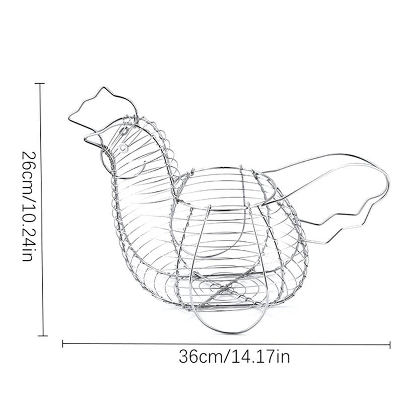 Articles ménagers en forme de poule de poulet, panier de rangement créatif de Collection d'œufs, fil