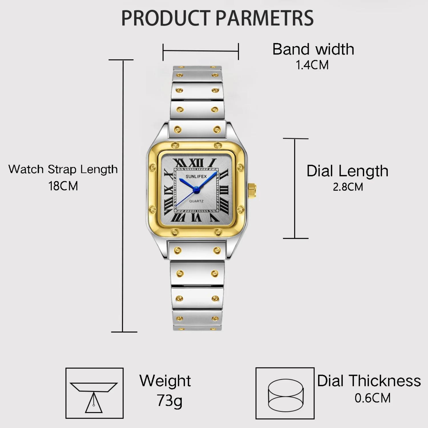 Carré femmes montres dames montre à Quartz femme montre-bracelet en acier inoxydable bracelet en bam