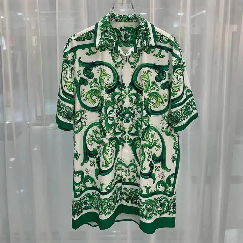 Été 2025 impression numérique décontracté à manches courtes hommes chemise Shorts chemise hawaïenne
