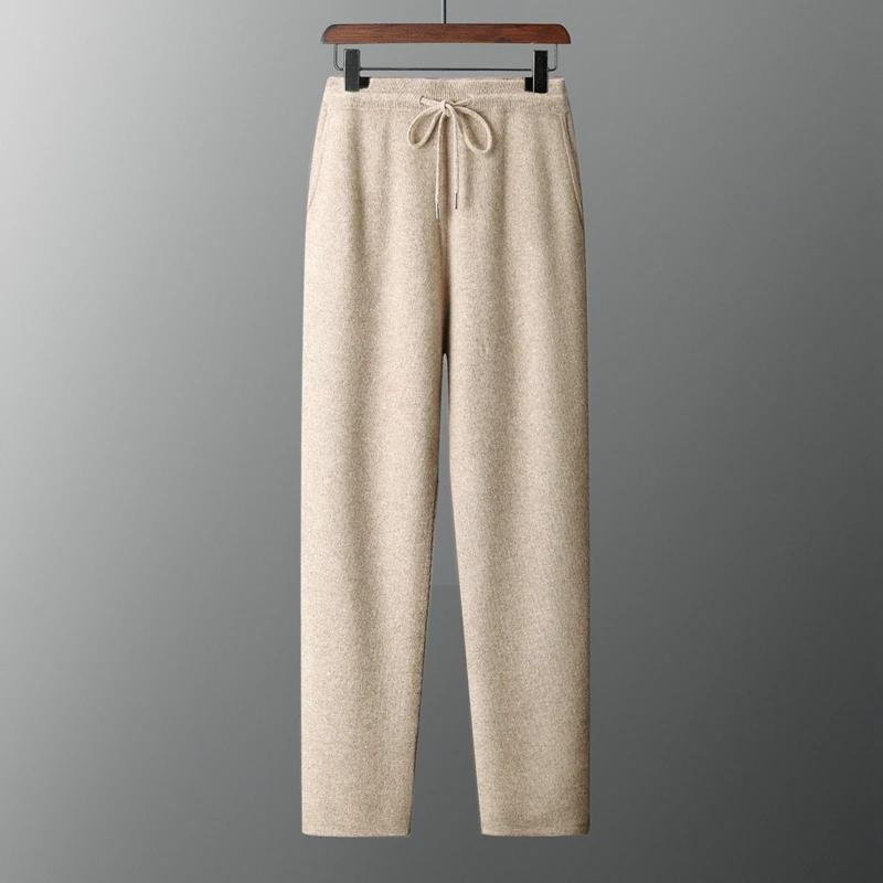 MVLYFLRT costume tricoté en laine mérinos pour hommes demi-hauteur Cardigan à fermeture éclair panta