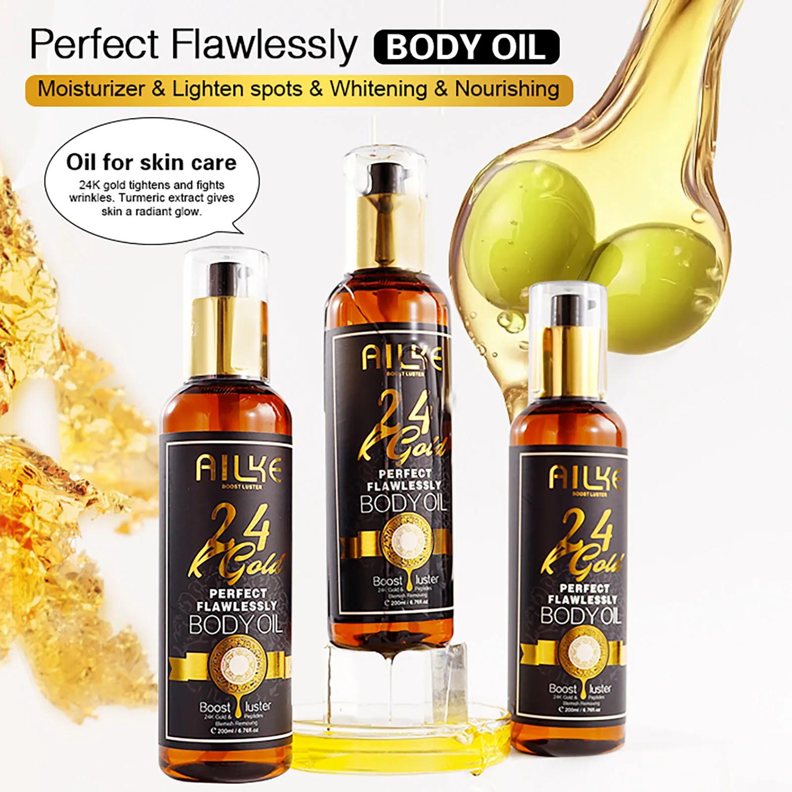 AILKE 24K Glod Gamme de soins pour la peau impeccable, blanchissant la peau, réduit les taches foncé