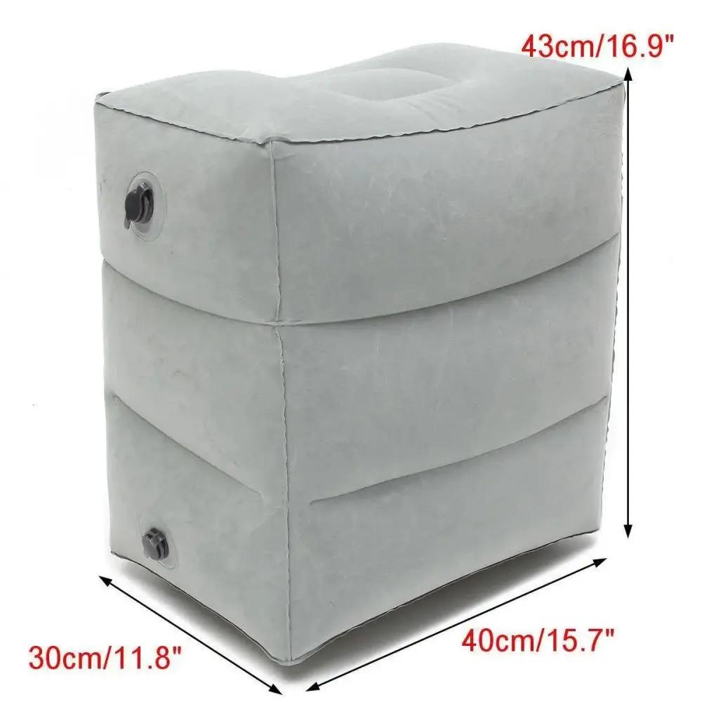 Coussin d'assistant de pied gonflable pour le voyage, portable, réglable, trois couches, recommandé,