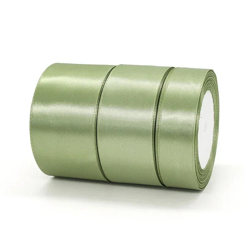 Ruban vert sauge Matcha 22 mètres, ruban vert clair, emballage cadeau, Bouquet de fleurs, artisanat,