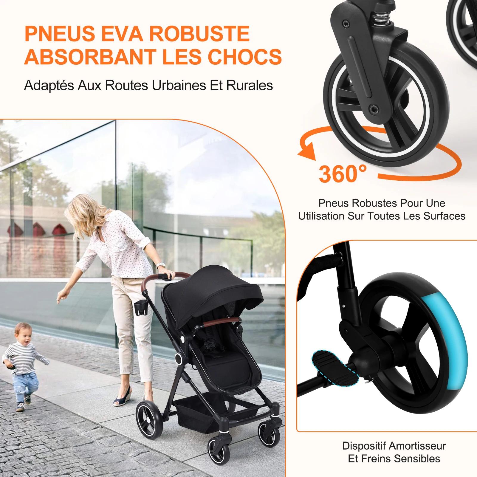 Bumosquito-Poussette 2 en 1 pour enfants de 0 à 36 mois, avec manteaux, jusqu'à 22 noix, pour sport,