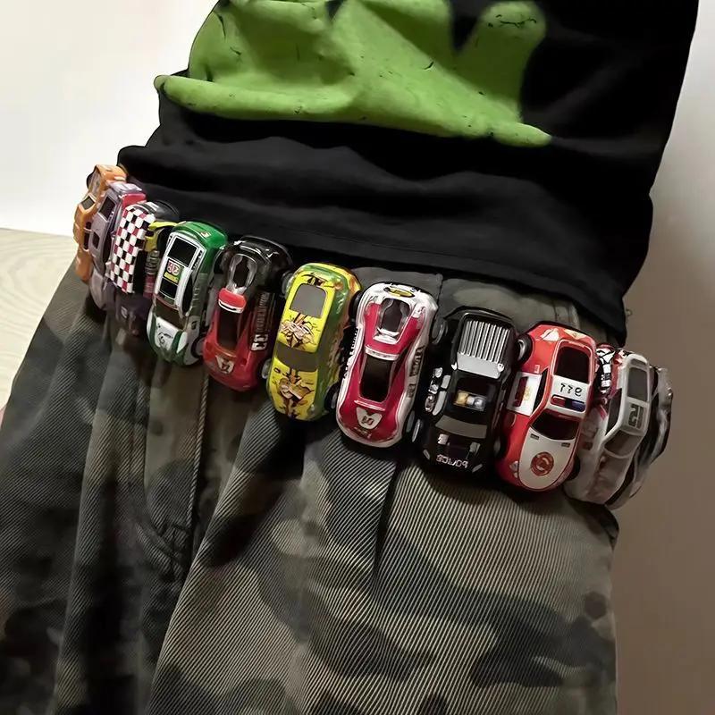 Nouvelle personnalité colorée voiture taille ceinture chaîne Punk jeunesse Style ceinture avec multi