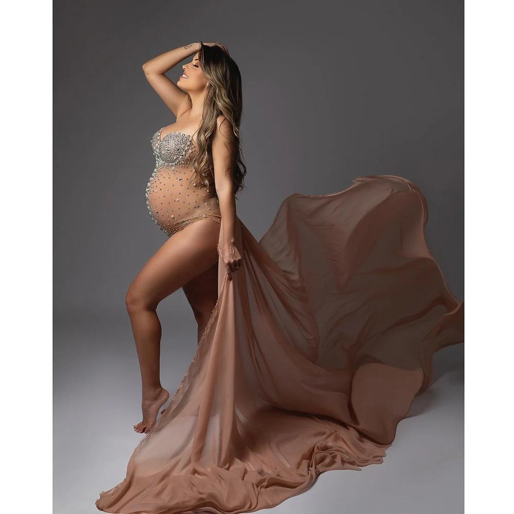 ALTERPhotography-Robe de déesse sexy à col en V avec biscuits et perles, combinaisons commandées lux