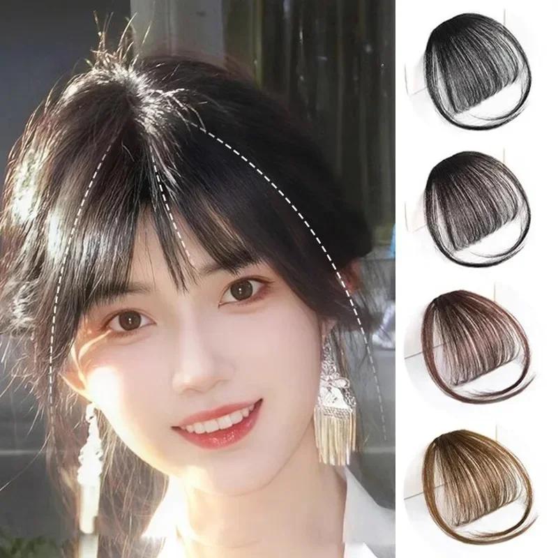 Faux Air frange cheveux Extension à clips cheveux synthétiques fausse frange naturel faux postiche f