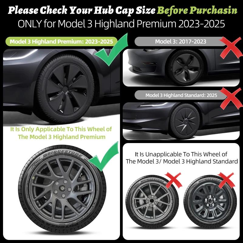 Conception de couverture de roue pour Tesla modèle 3 Highland 2023 – 2026, 4 pièces, enjoliveurs dro