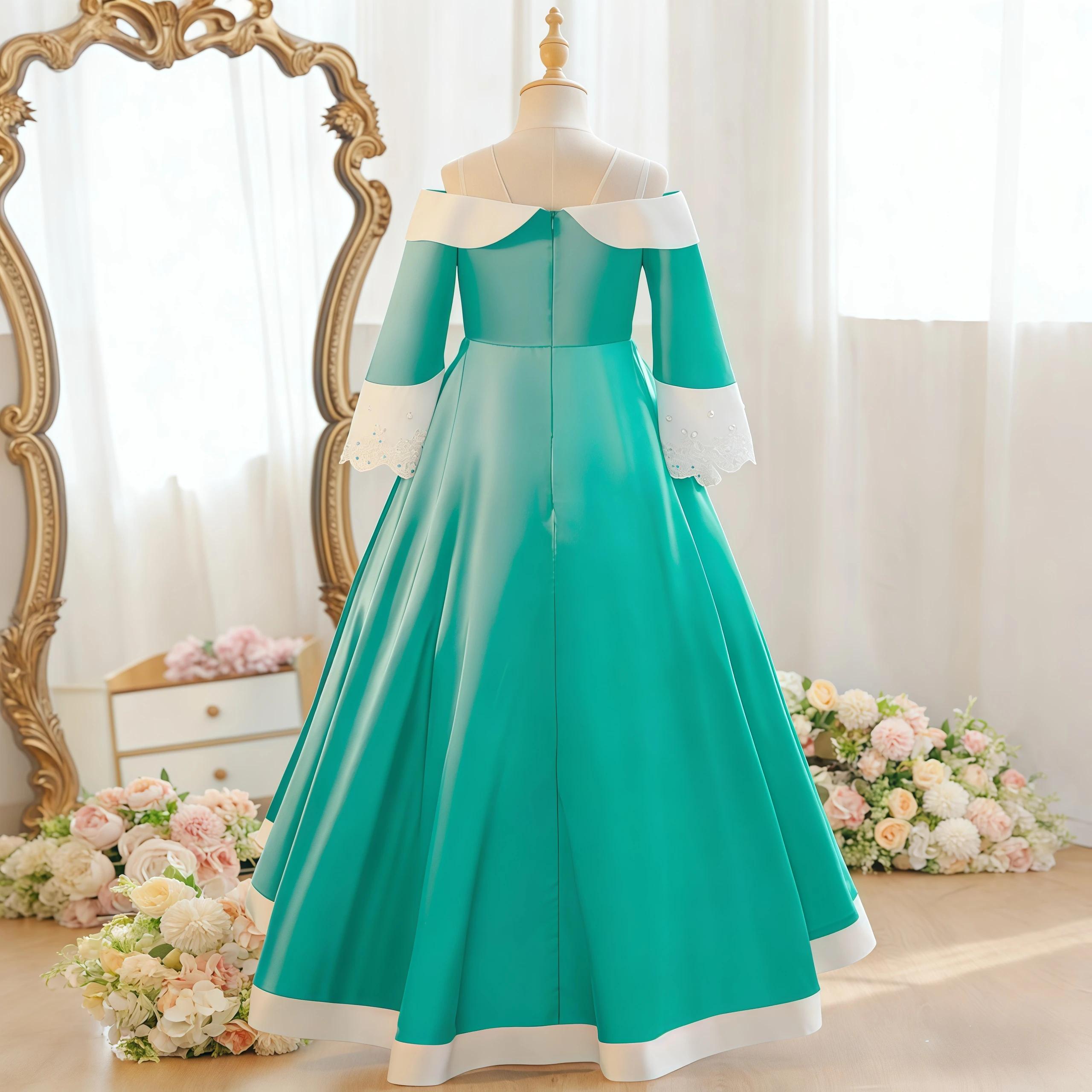 Robe de princesse Rosalina pour filles, Costume de jeu d'anime avec accessoires pour enfants, tenue