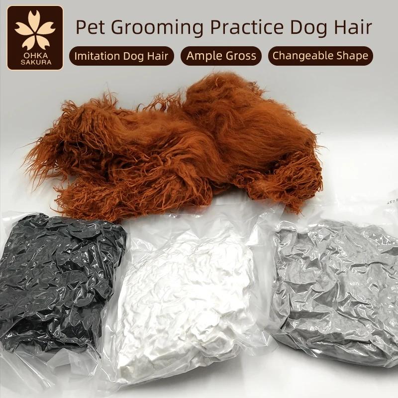 Simulation d'animaux de compagnie, pratique de beauté des cheveux, chien en peluche standard, corps