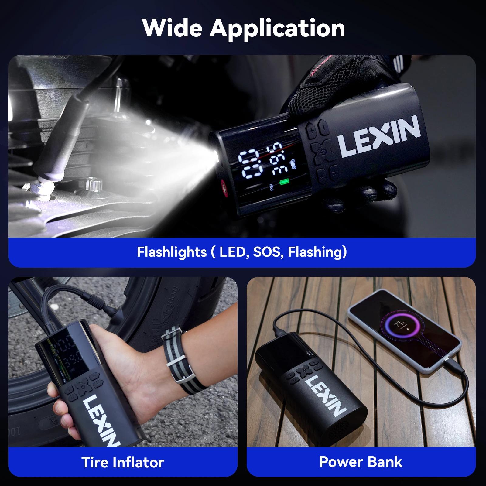 Lexin P4 pompe à Air intelligente 4000mAh pour motos gonfleur de pneus bateau de vélo avec LED numér