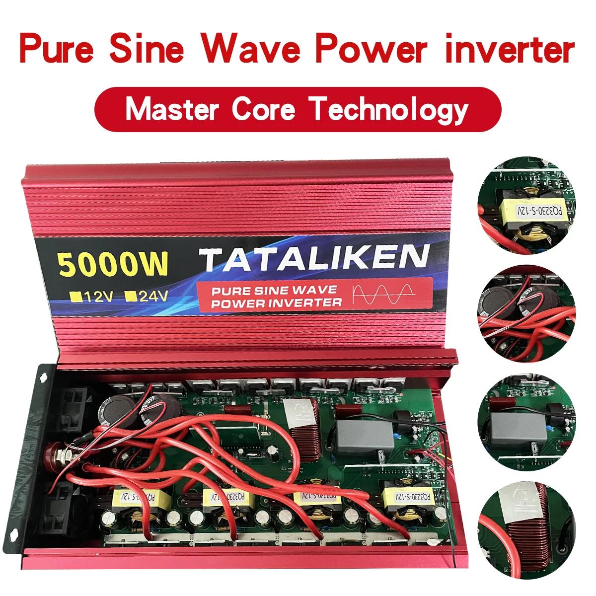 Onduleur À Onde Sinusoïdale Pure 2500w/3500w/4500w/5000w/6000w dc 12v A MENÉ l'affichage MENÉ est ad