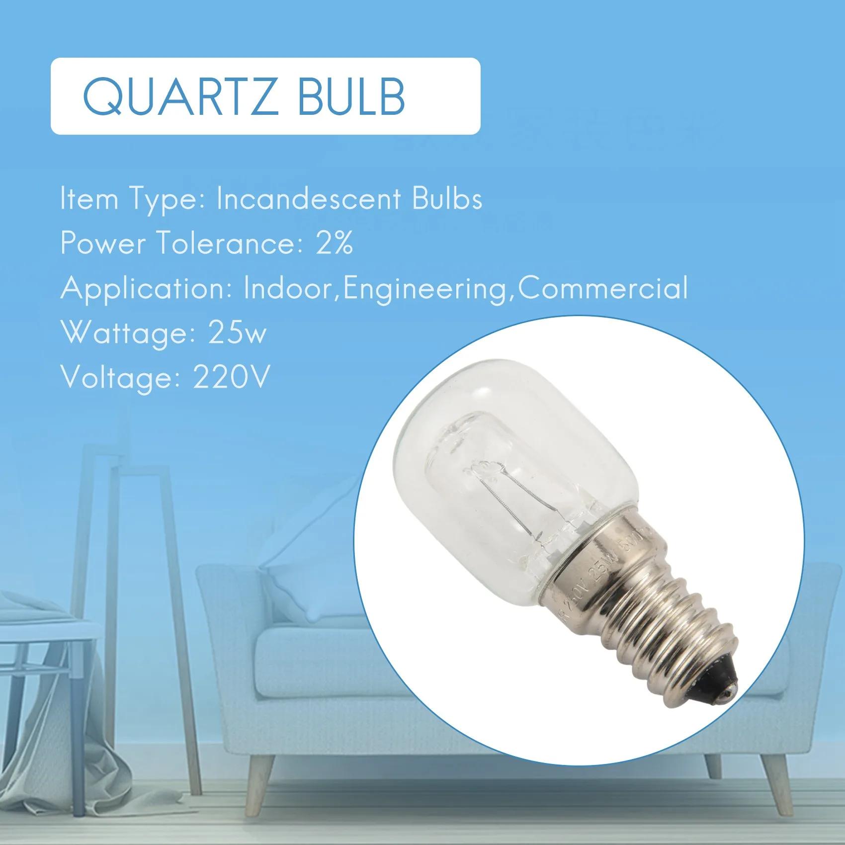 Ampoule à haute température E14 500 degrés 25W, four à bulles halogène E14 250V 25W, ampoule à Quart