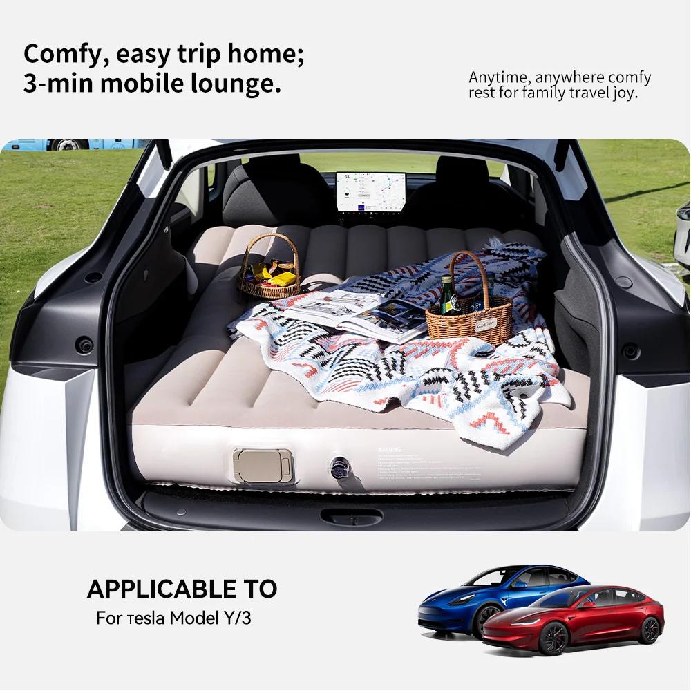 Matelas auto-gonflant YZ pour Tesla Model Y Juniper 2021-2026, matelas de voyage, matelas de camping