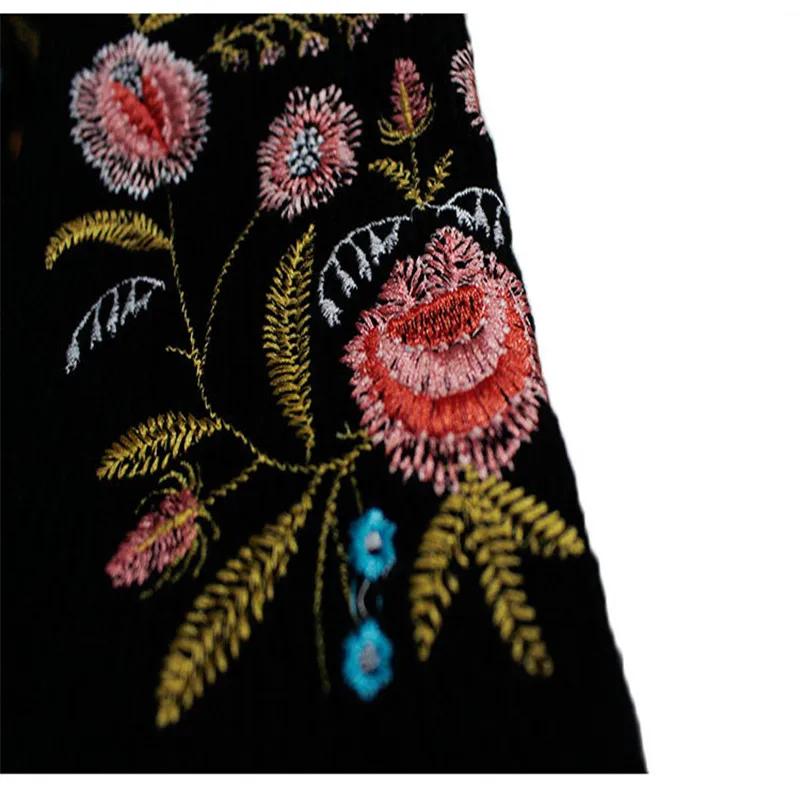 Pull Vintage brodé à col rond et fleurs pour femme, haut ample, coréen, à manches longues, à la mode