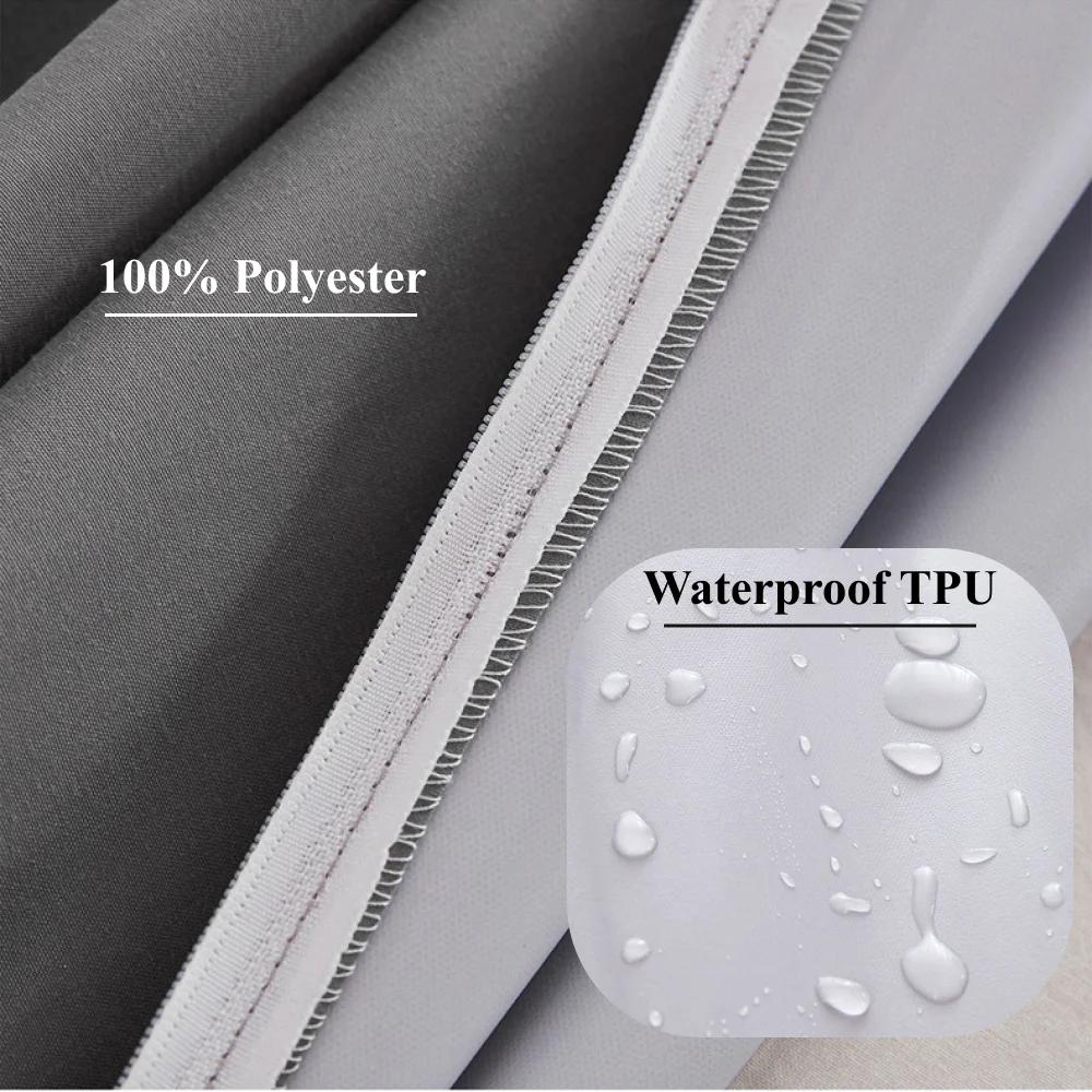 Juste de matelas imperméable entièrement fermée à 6 côtés avec fermeture éclair, drap-housse anti-po
