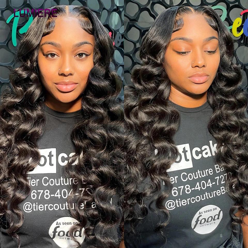 Lumiere-Mèches Péruviennes Naturelles Remy 3/4 Noires, Cheveux Ondulés, Double Trame, 10 à 30 Pouces