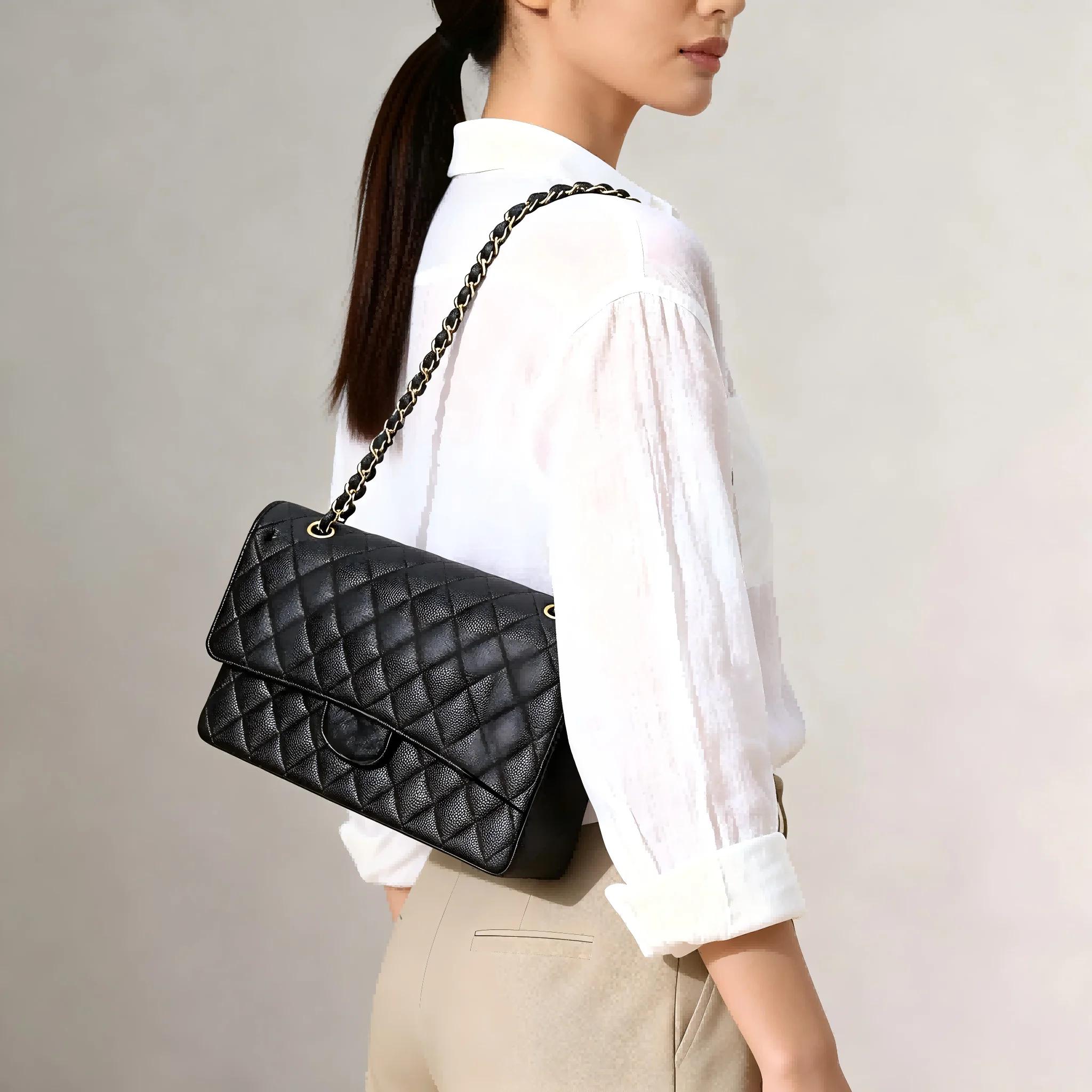 Nouveau sac bandoulière à chaîne pour femme, sac à rabat à motif diamanté, sac à main en cuir tendan