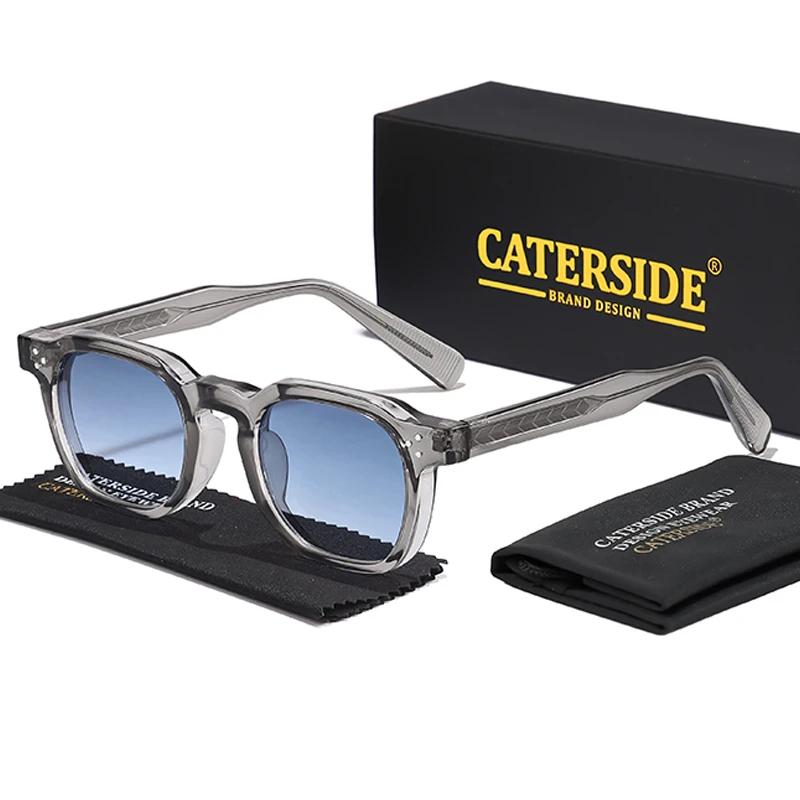 Lunettes de soleil tendance CATERSIDE pour hommes, monture carrée petite taille, design personnalisé