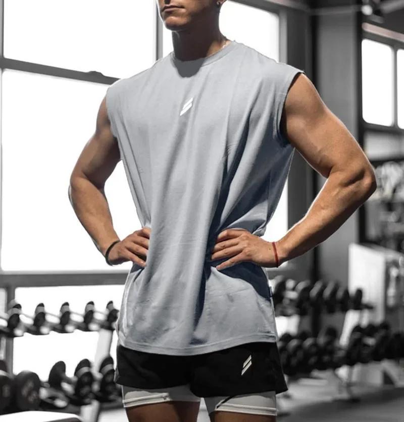 T-shirt sans manches pour hommes, séchage rapide, Fitness, musculation, mode, gilet de basket-ball,