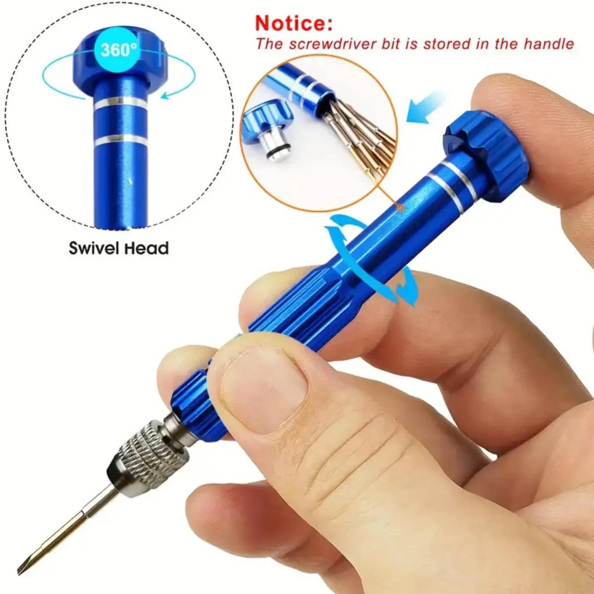 Kit de petit tournevis multifonctionnel 5 en 1, outil de réparation pour lunettes, lunettes de solei