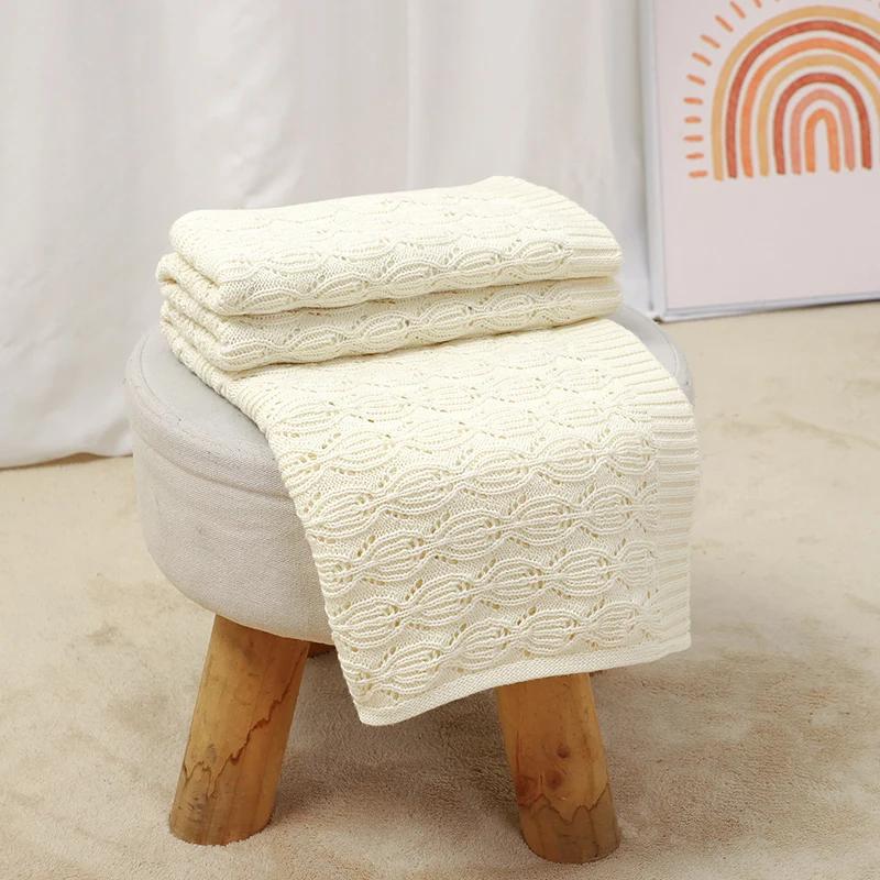 Couverture bébé coton 90x70cm lange d'emmaillotage doux plaid nouveau-né garçon fille literie