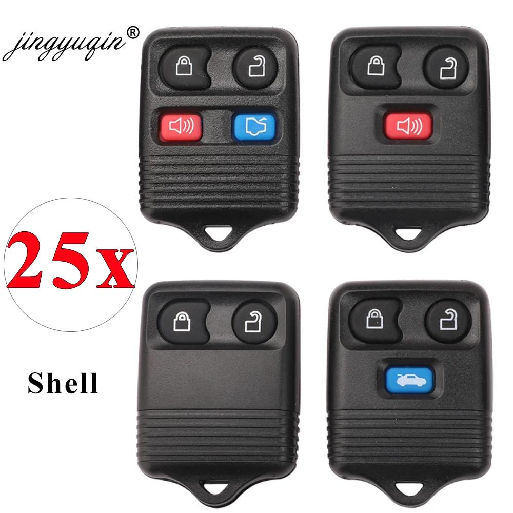 jingyuqin 25pcs / lot 3/4 Boutons Fob à distance clé Shell pour Ford Focus complète Évasion Mustang