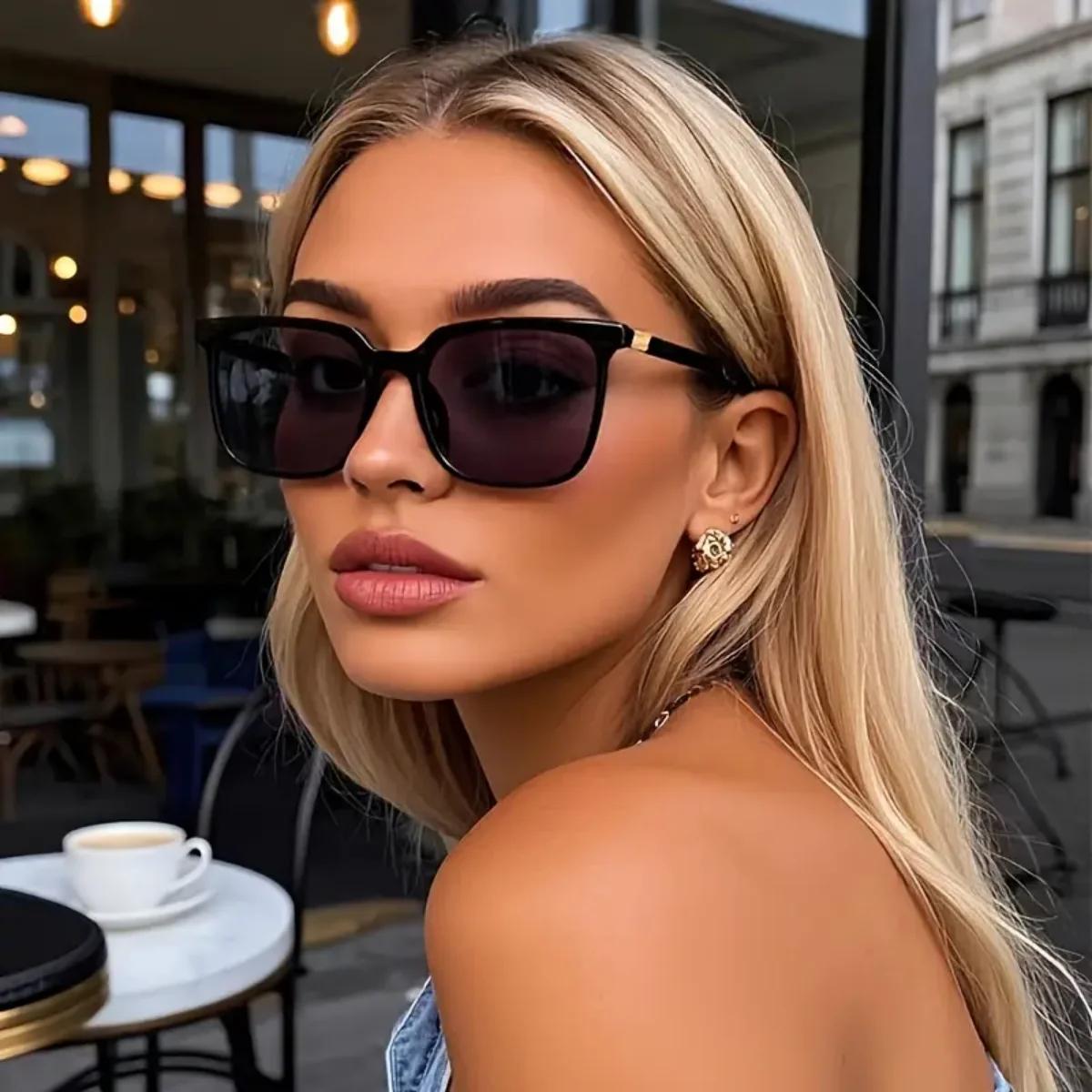 Lunettes de soleil tendance pour hommes et femmes de style rétro européen et américain, polyvalentes