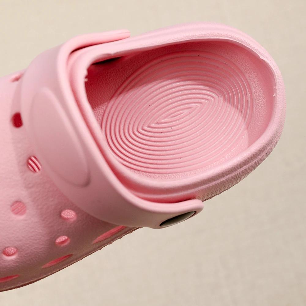 Sandales à trous pour enfants, chaussures pour enfants, pantoufles souples antidérapantes, Design Si