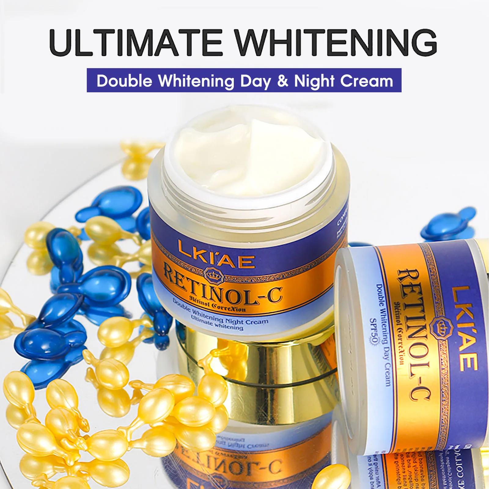 AILKE crème blanchissante pour le visage au rétinol jour et nuit, nettoyage, réduit les taches foncé