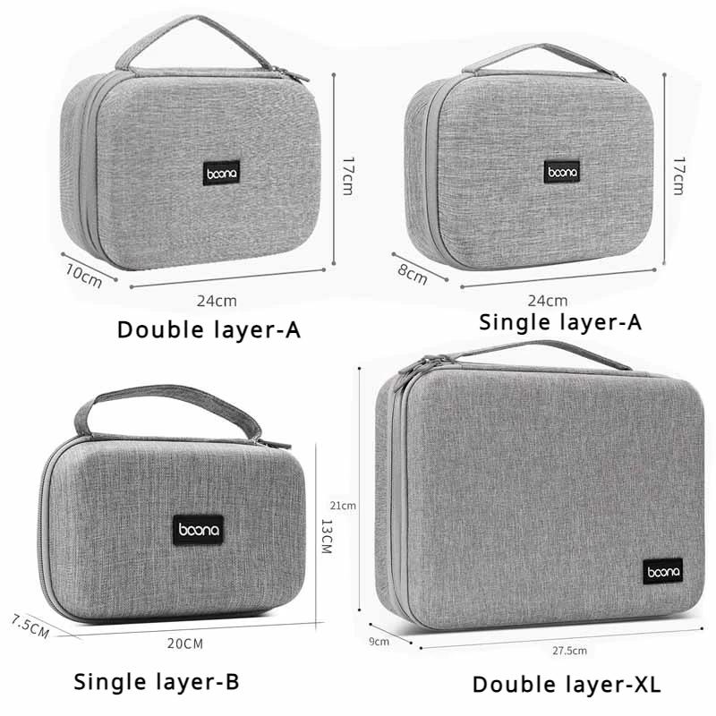 Étui rigide de grande capacité, sac de rangement numérique, sac de rangement de câbles de données po