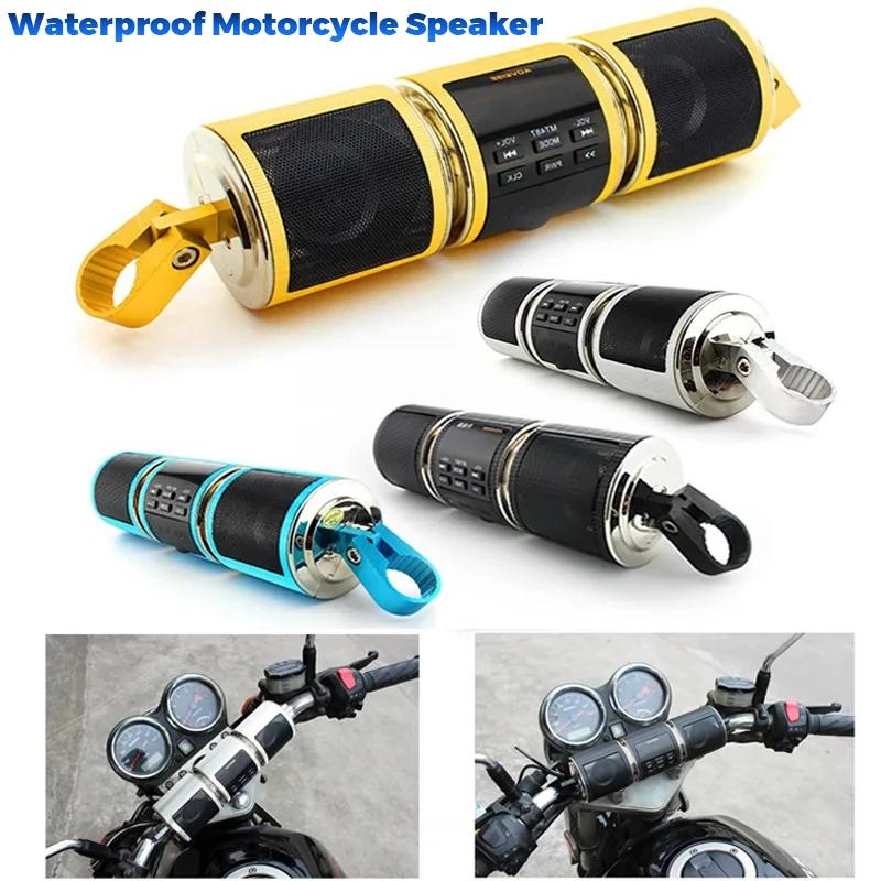 Audio FM pour moto, Radio AUX USB, carte TF, Compatible Bluetooth, affichage AUX, lecteur de musique