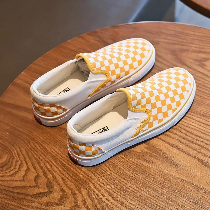 Adulte printemps automne toile chaussures un pied sans lacet chaussures Version coréenne étudiant bl