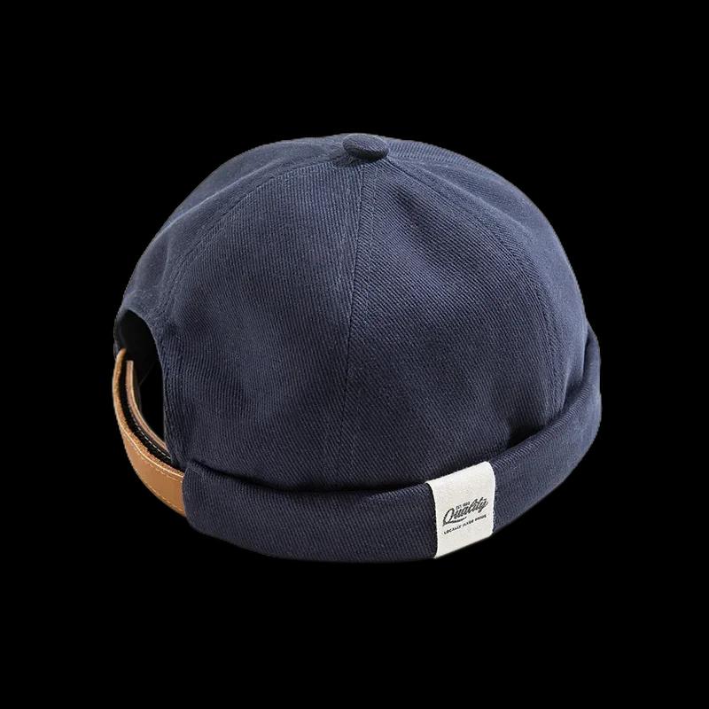 Maden hommes réglable Denim Beanie crâne casquette Dockworker chapeau rouleau manchette casquettes d