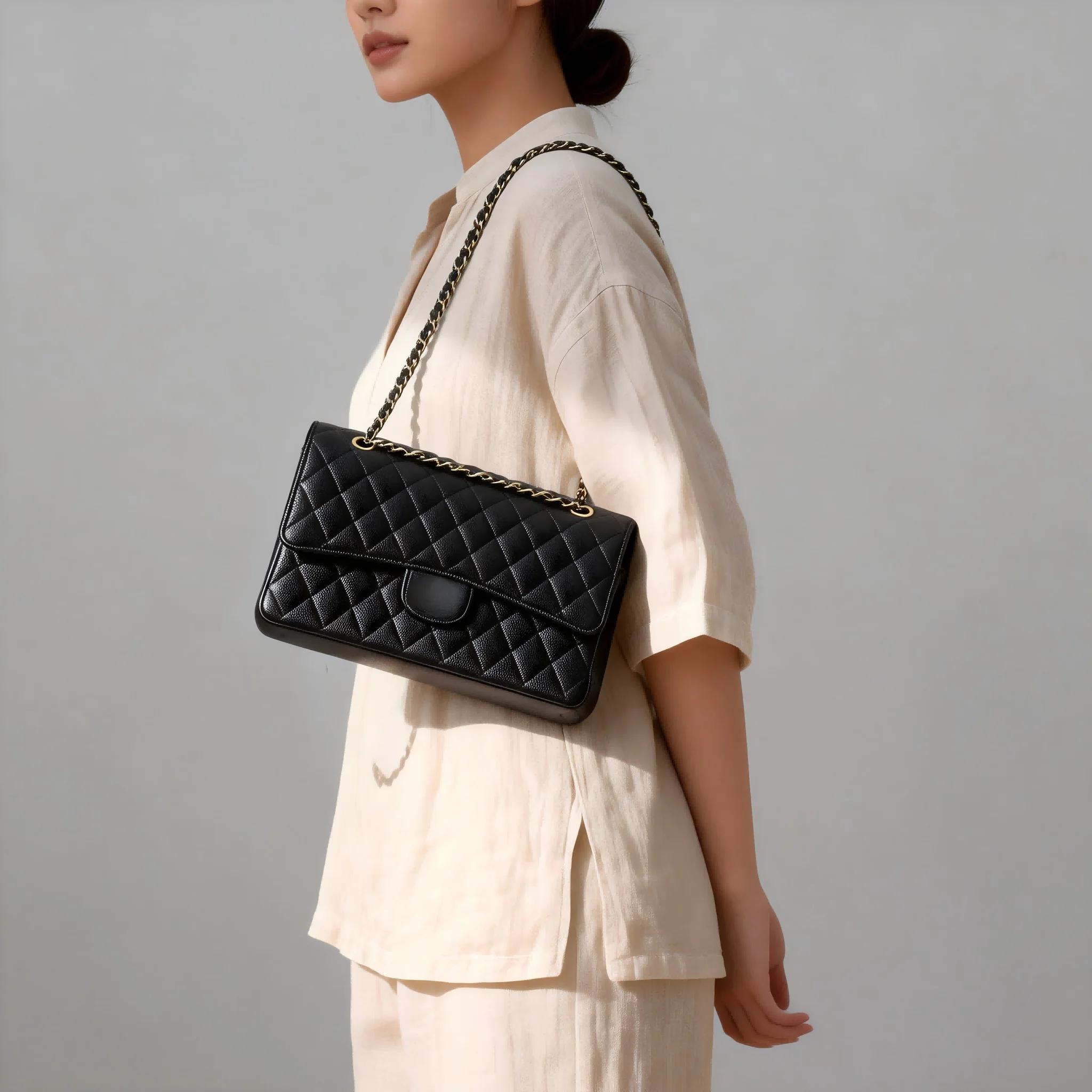 Nouveau sac bandoulière à chaîne pour femme, sac à rabat à motif diamanté, sac à main en cuir tendan