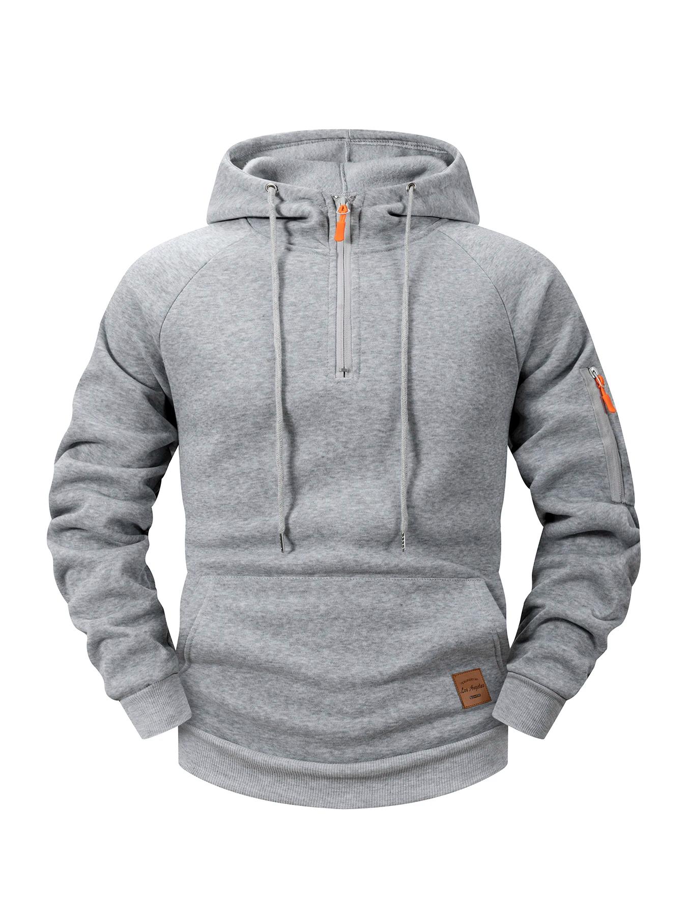 Sweat à capuche pour hommes, mode sport décontractée, rétro Harajuku, manches longues, fermeture écl