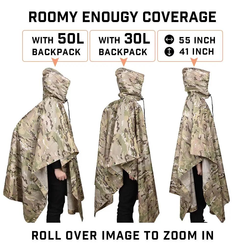 Manteau imperméable tactique de Camouflage pour homme et femme, Portable et pliable, imperméable, co