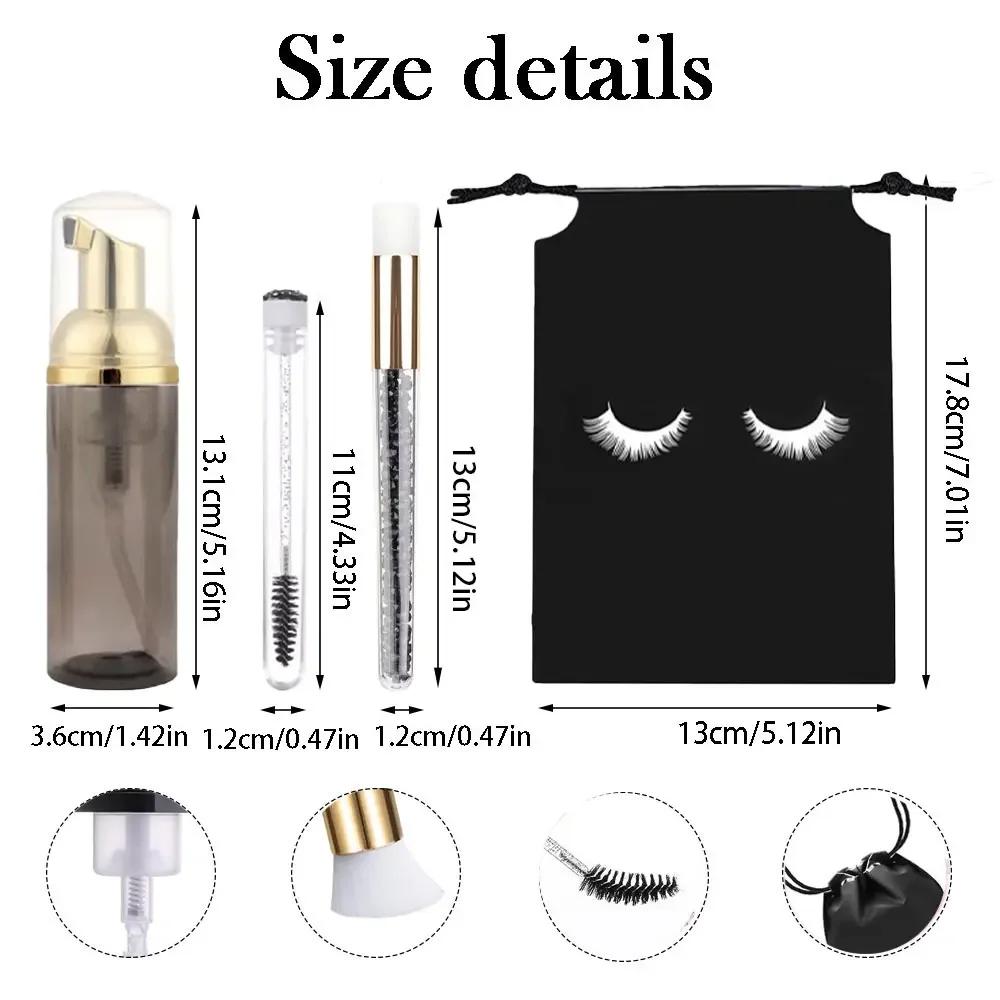 Les outils de nettoyage de shampoing pour cils comprennent une bouteille vide de 60ML, distributeur