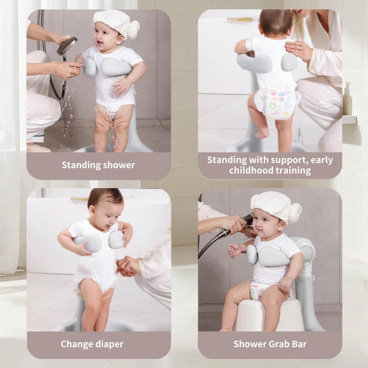 Support de bain pour bébé, Assistant de bain pour bébé, Support de bain avec hauteur et accoudoir ré