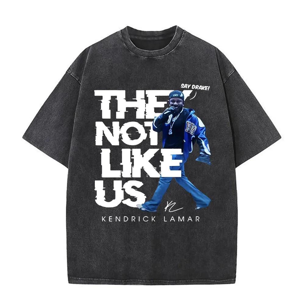 Lavé Vintage rappeur Kendrick Lamar Album Merch T-shirts vêtements pour hommes Hip Hop rétro surdime